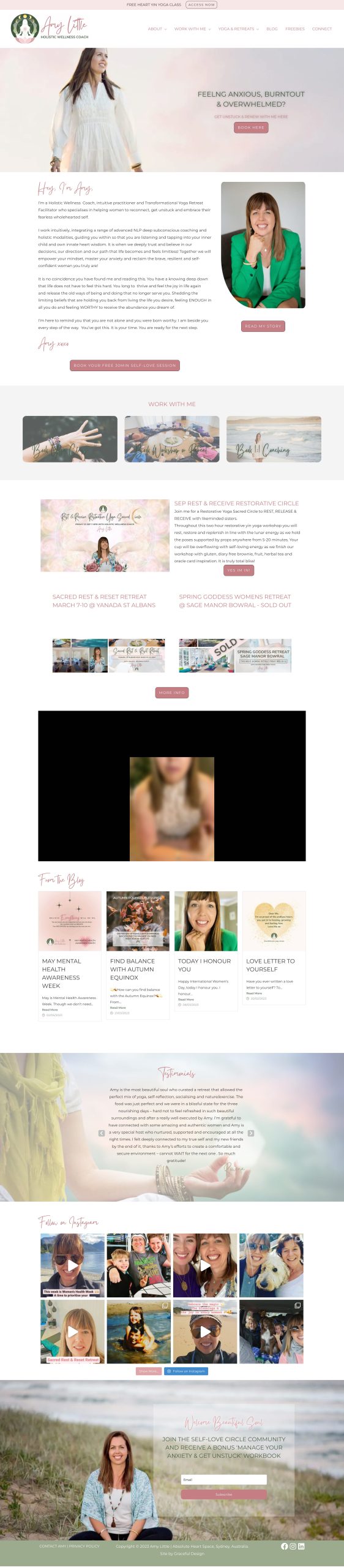 Amy Little Website Screenshot